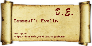 Dessewffy Evelin névjegykártya